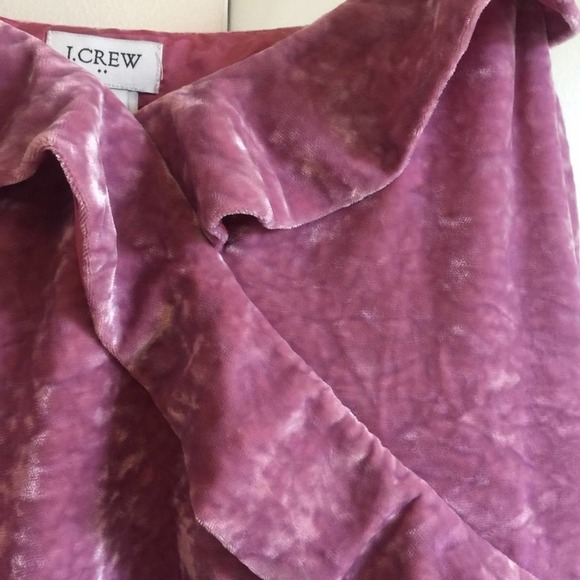 J. Crew NWT Coquette Barbie Factory Velvet Ruffle Spaghetti Cami M - Picture 4 of 8